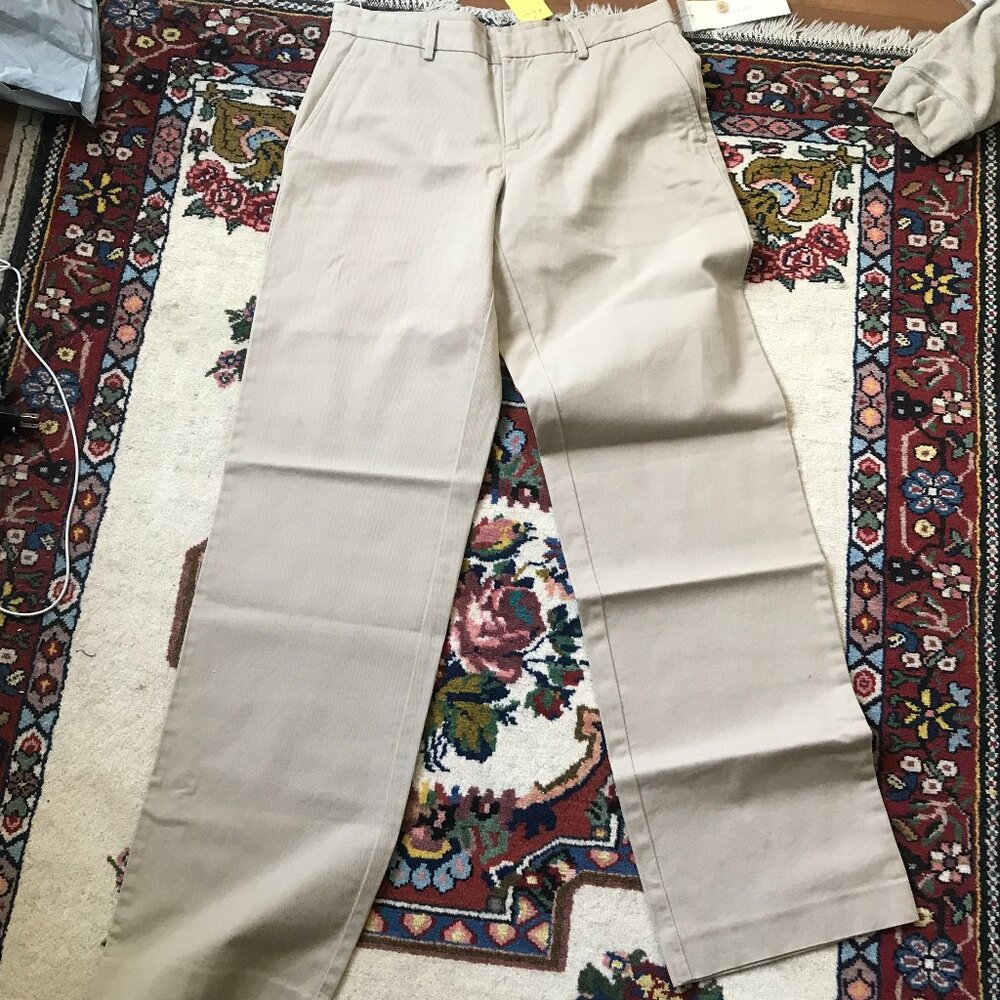 DKNY Pure Women’s 100% cotton Ivory  Dress Pant nwt W:32",Rise:9",Inseam:33"